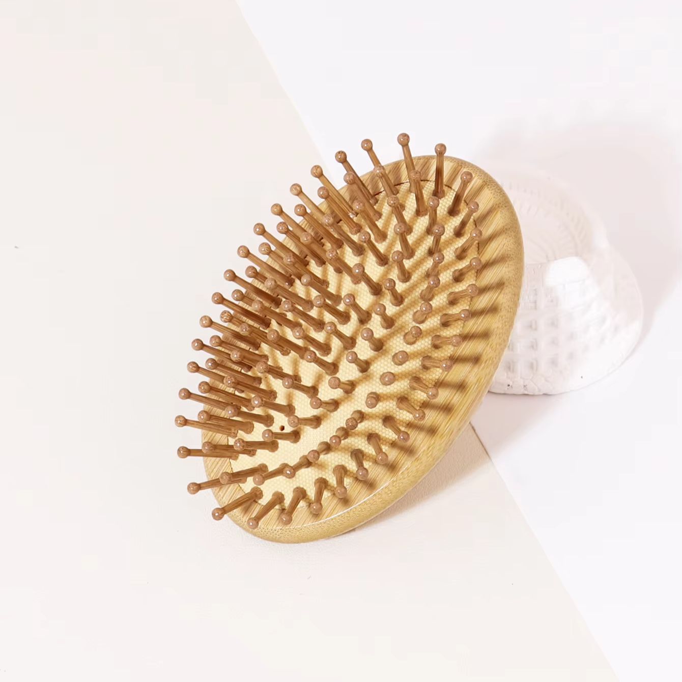 Bamboo Hair Brush - 1 stuk bamboe borstel antistatisch luchtkussen
