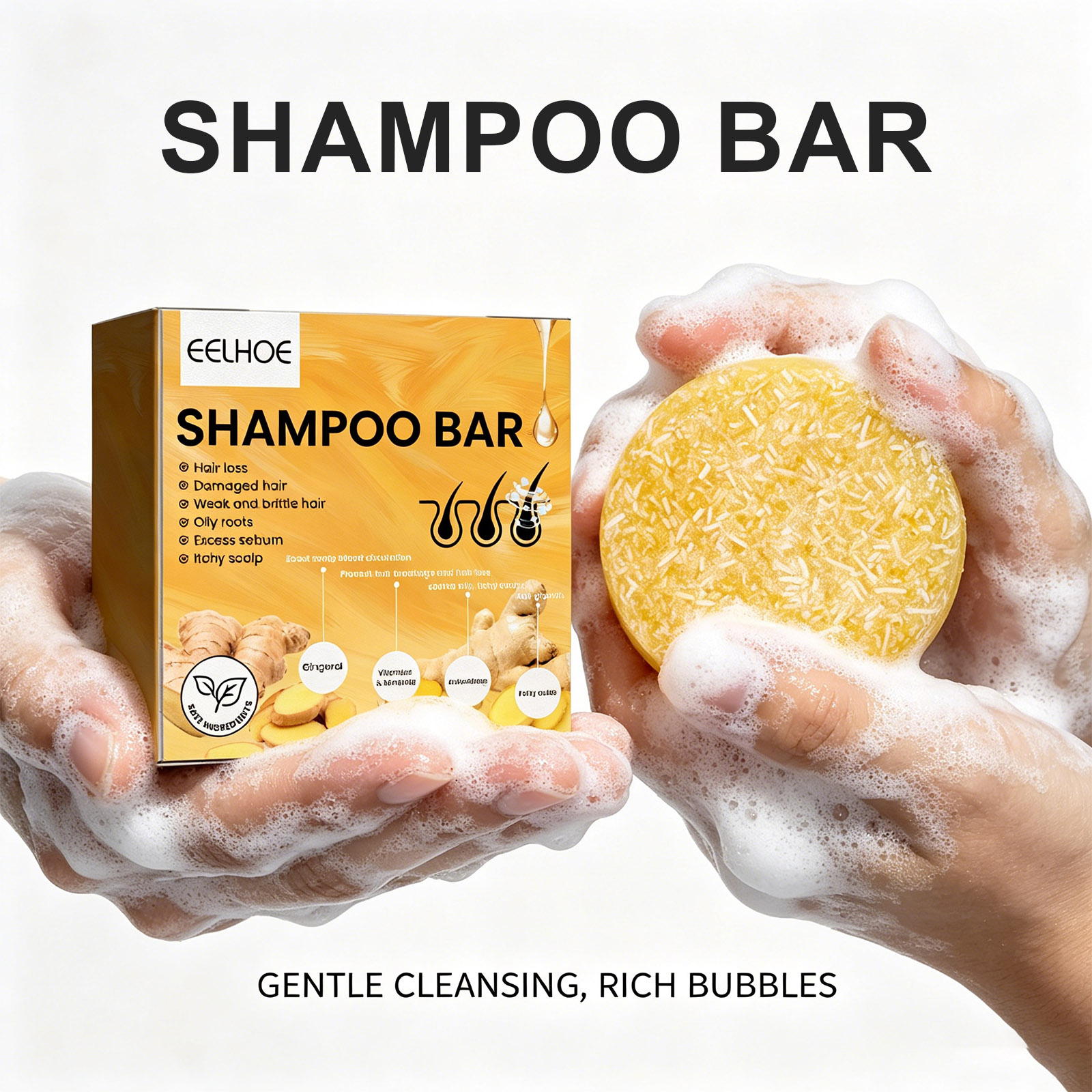Hair Care Pantene - 1 Stuks Shampoo Bar Gember Haarverzorging