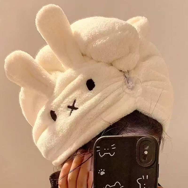 Hair Care Good Hair - Schattig konijnenoren-mutsje Miffy droogkapje met dik