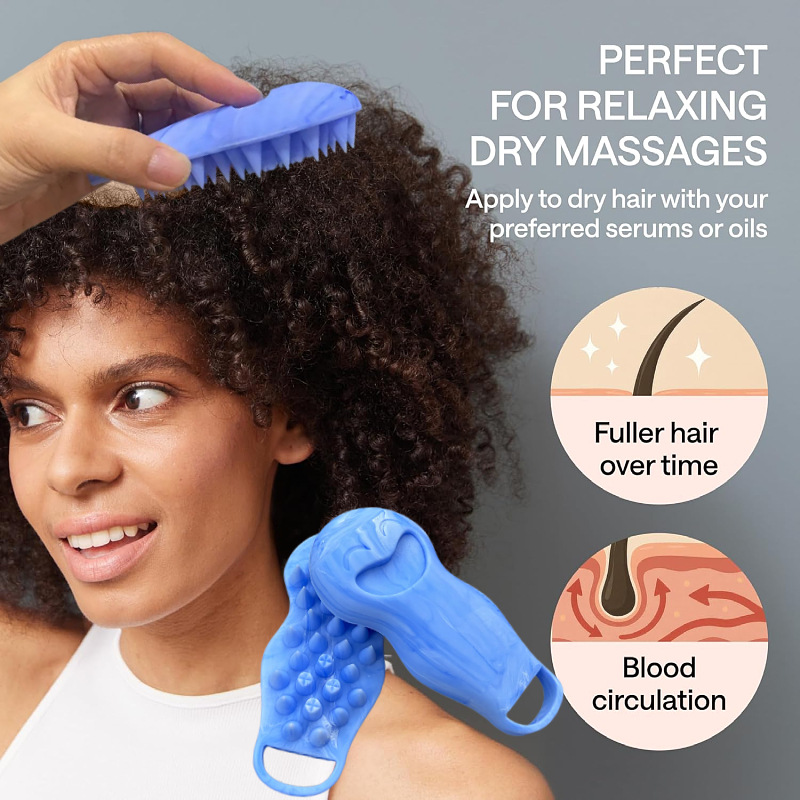 Hair Care For Hair Loss - Siliconen massageborstel Shampoo-artefact Bestand tegen hoge