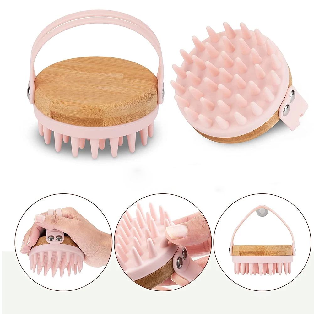 Bamboo Hair Brush - Nieuwe Hoofdhuid Massager Shampoo Borstel Houten
