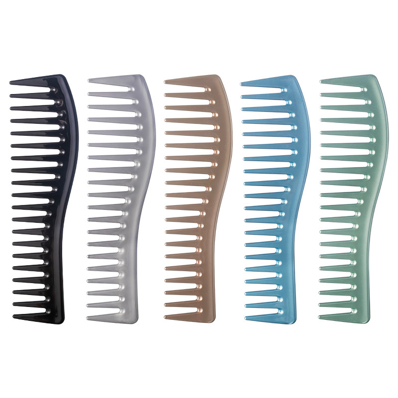 Detangling Wide Comb - Gebogen haarkam met brede tanden, spuitverfproces,