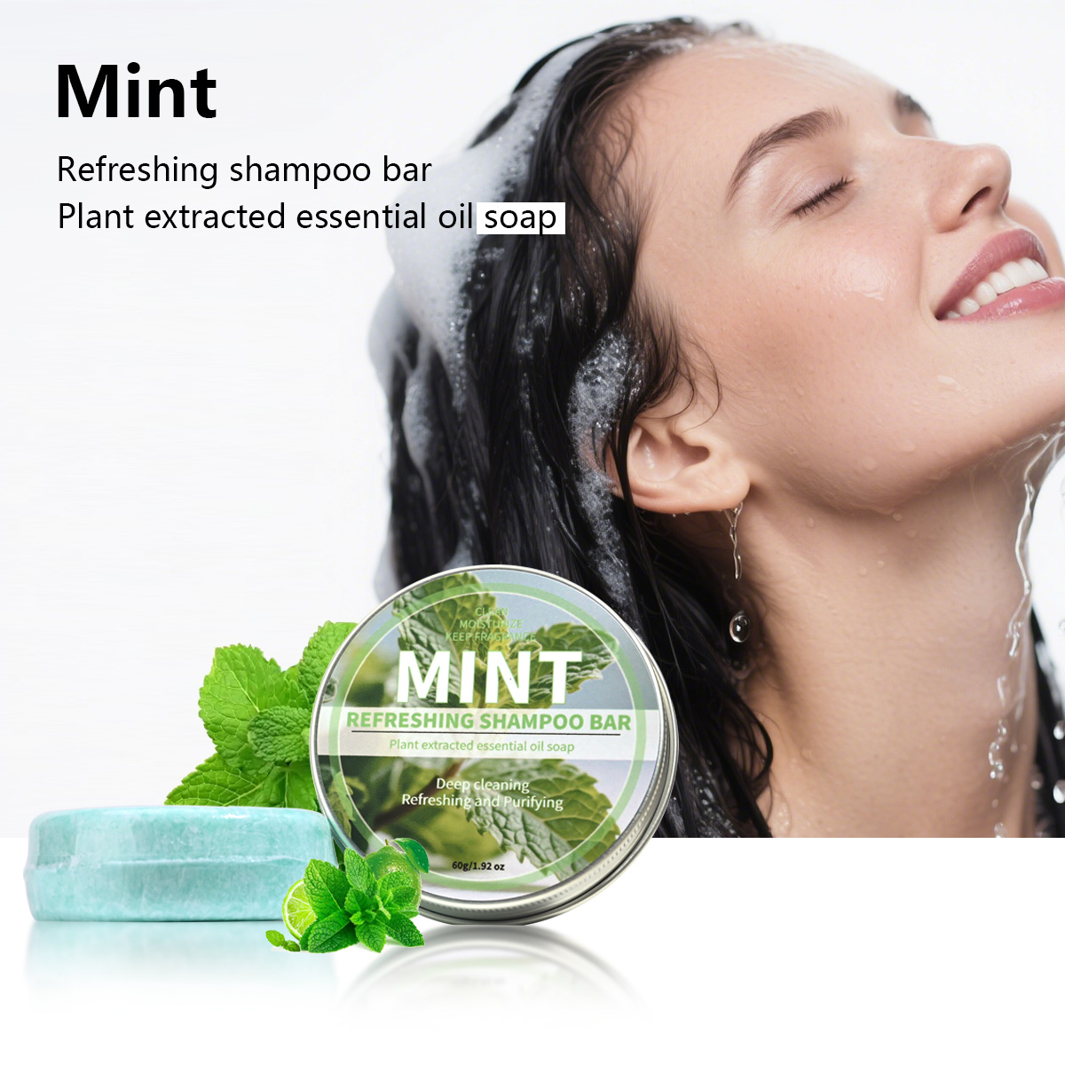 Hair Care Pantene - Mint Cool Shampoo Soap Bar, Plantaardige