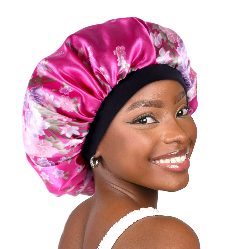 Hair Care For Hair Loss - Vrouwen Satijnen Motorkap Elastische Brede Band