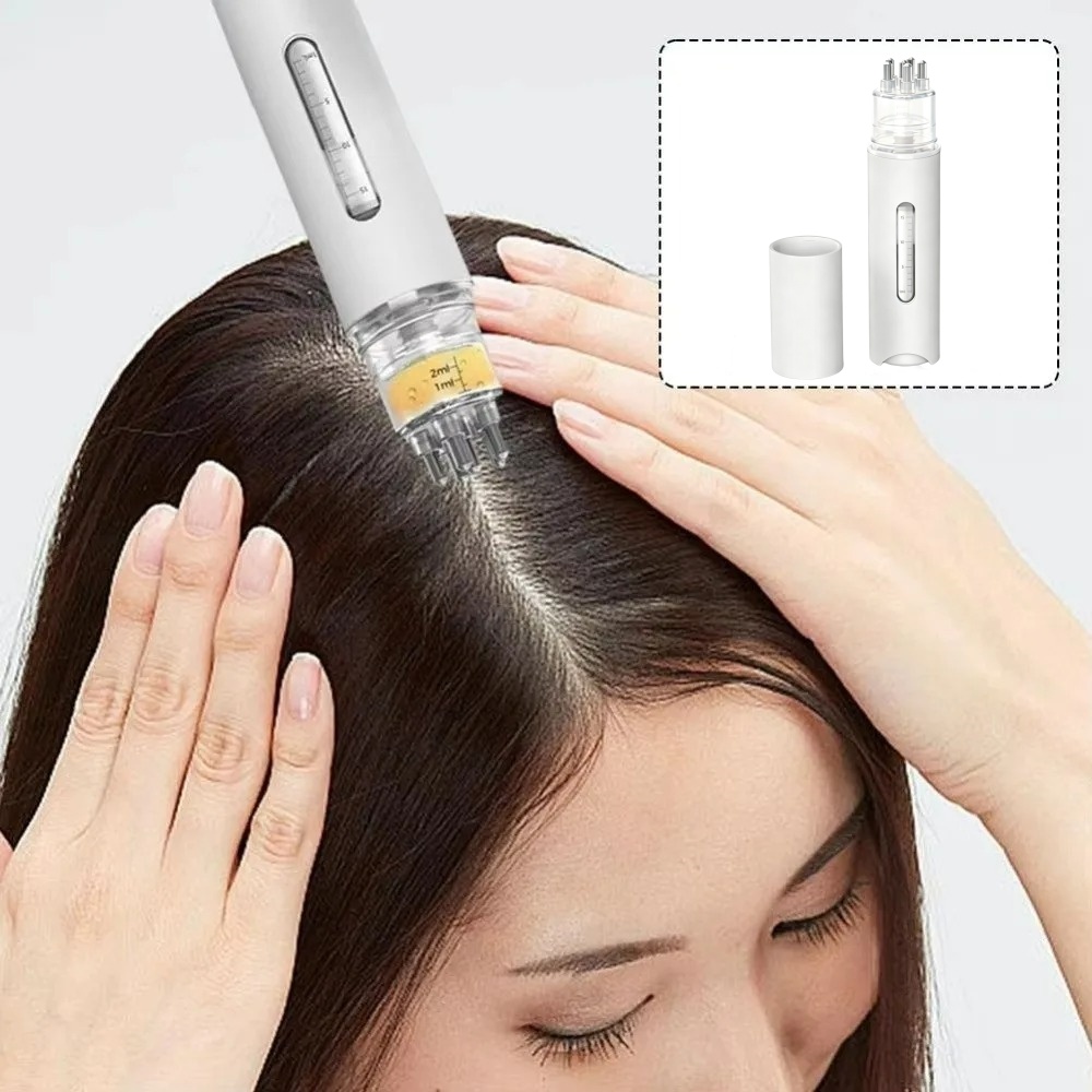 Hair Care For Hair Loss - Haar olieapplicator hoofdhuidmassagekam vloeistofgeleidende mini-kam essentiële