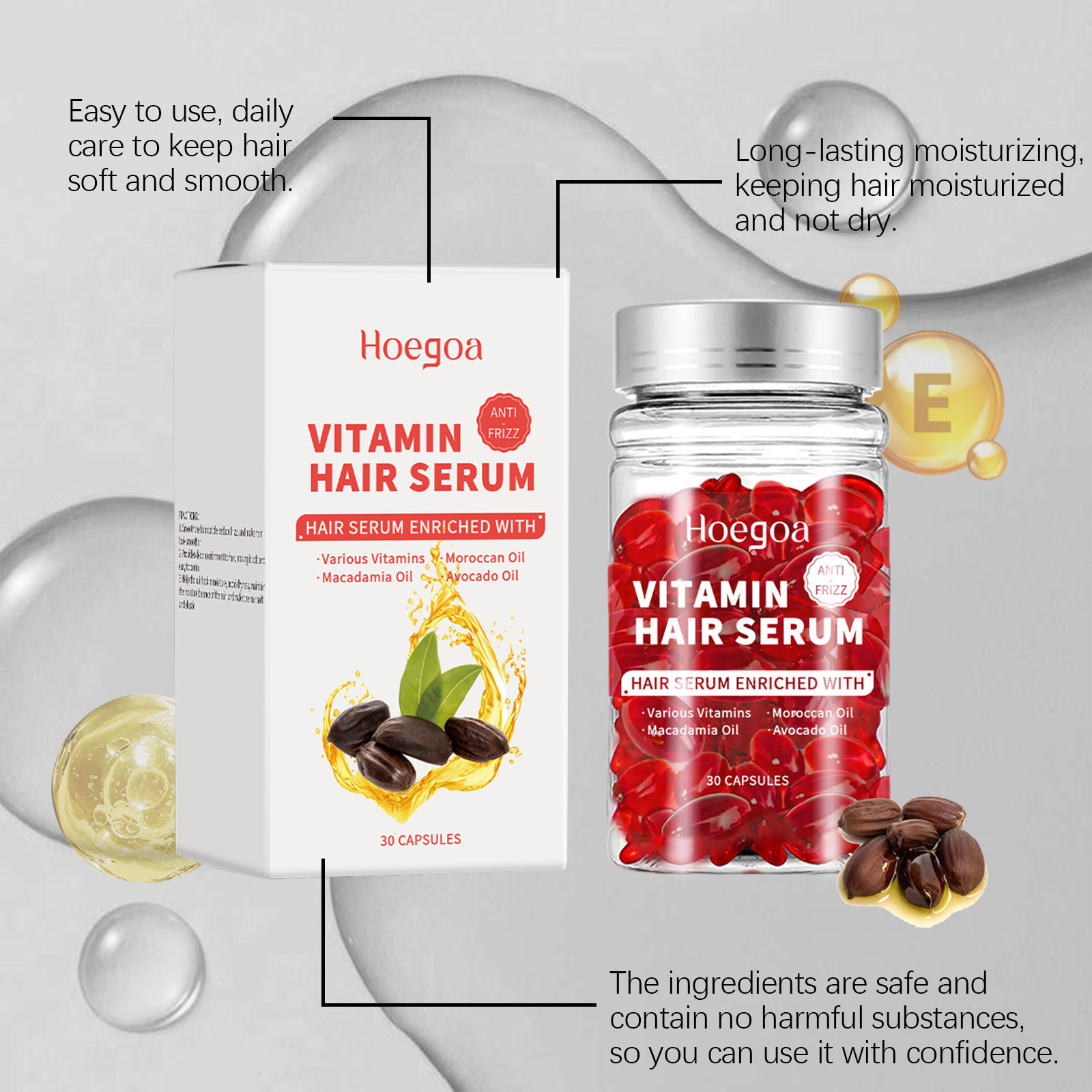 Hair Care Serum - Vitamine Haarverzorging Serumcapsules Vergroot de hergroei