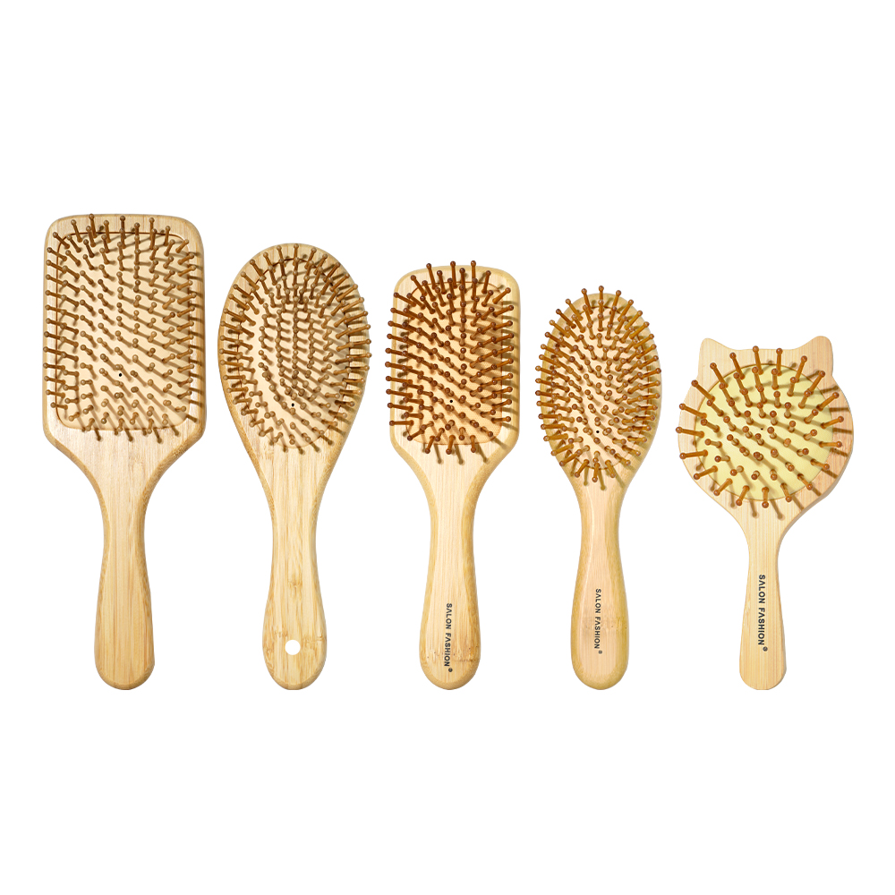 Bamboo Hair Brush - Leuke Kat Houten Kam Bamboe Massage