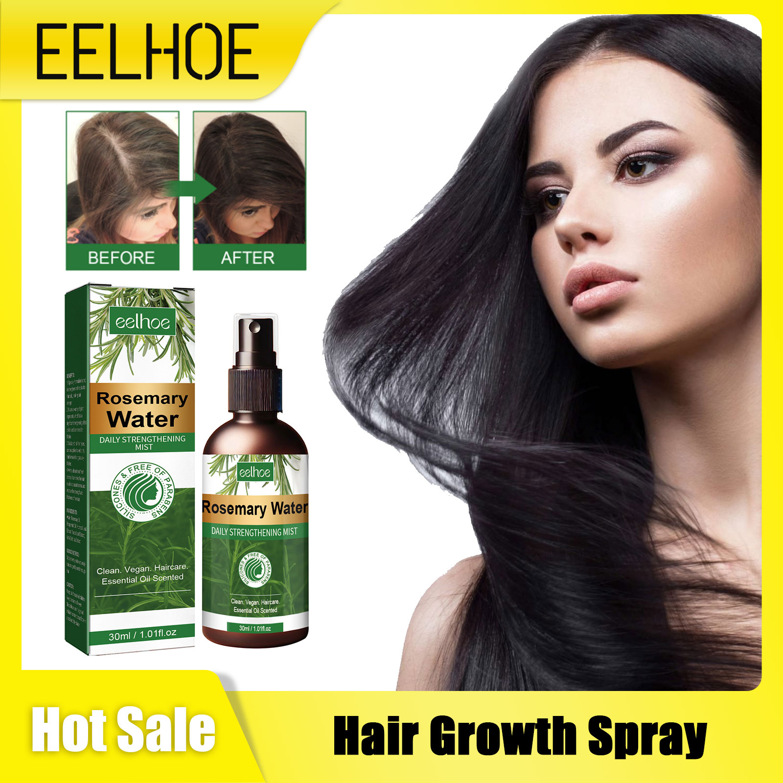 Hair Care For Hair Loss - Rozemarijn Spray voor Haar Voedende Hoofdhuid