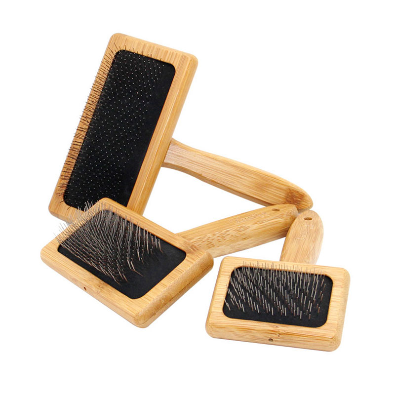 Bamboo Hair Brush - Huisdier Hond Borstel Bamboe Kam Afstoten