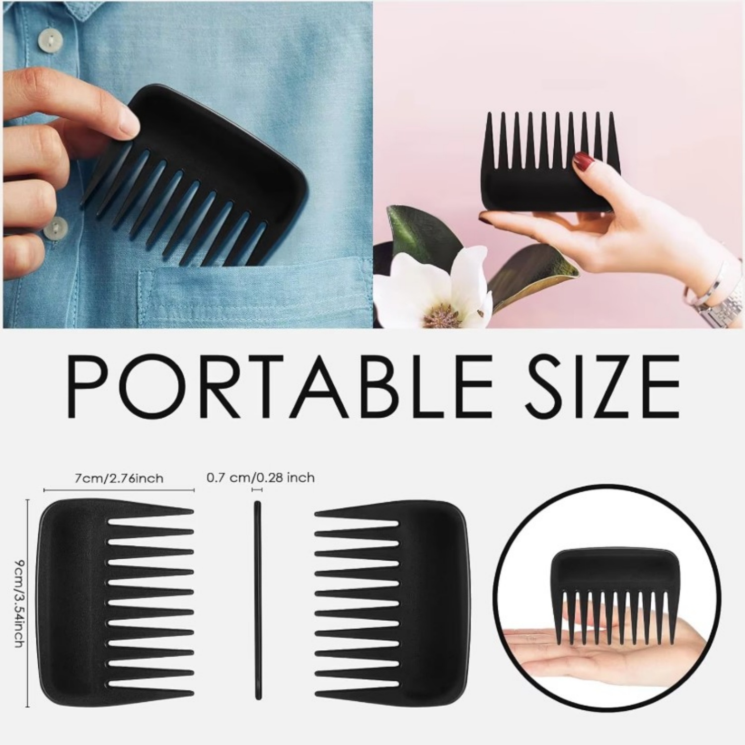 Nieuwe 12-delige plastic zakka - Detangling Wide Comb recensie en prijs