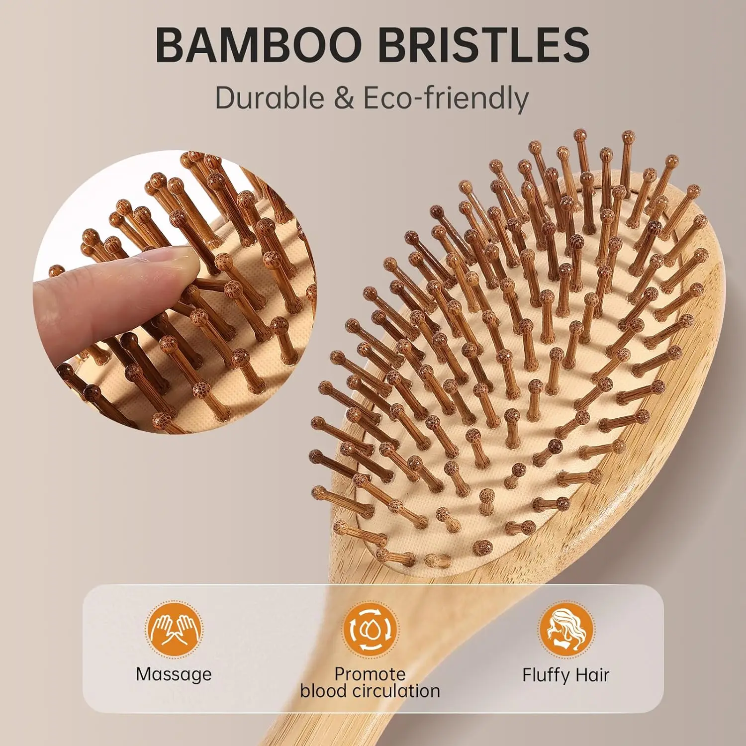 Natuurlijke bamboe paddle-haar - Bamboo Hair Brush recensie en prijs