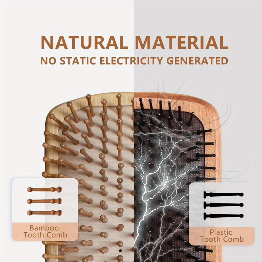 Natuurlijke bamboe paddle-haar - Bamboo Hair Brush recensie en prijs