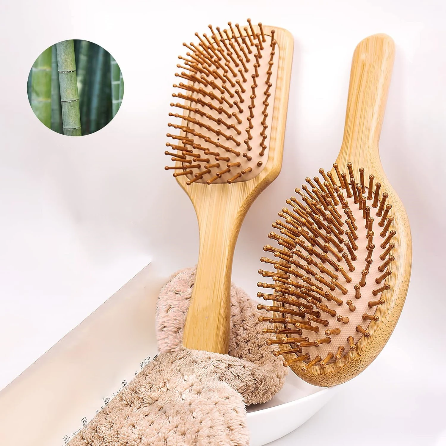 Natuurlijke bamboe paddle-haar - Bamboo Hair Brush recensie en prijs