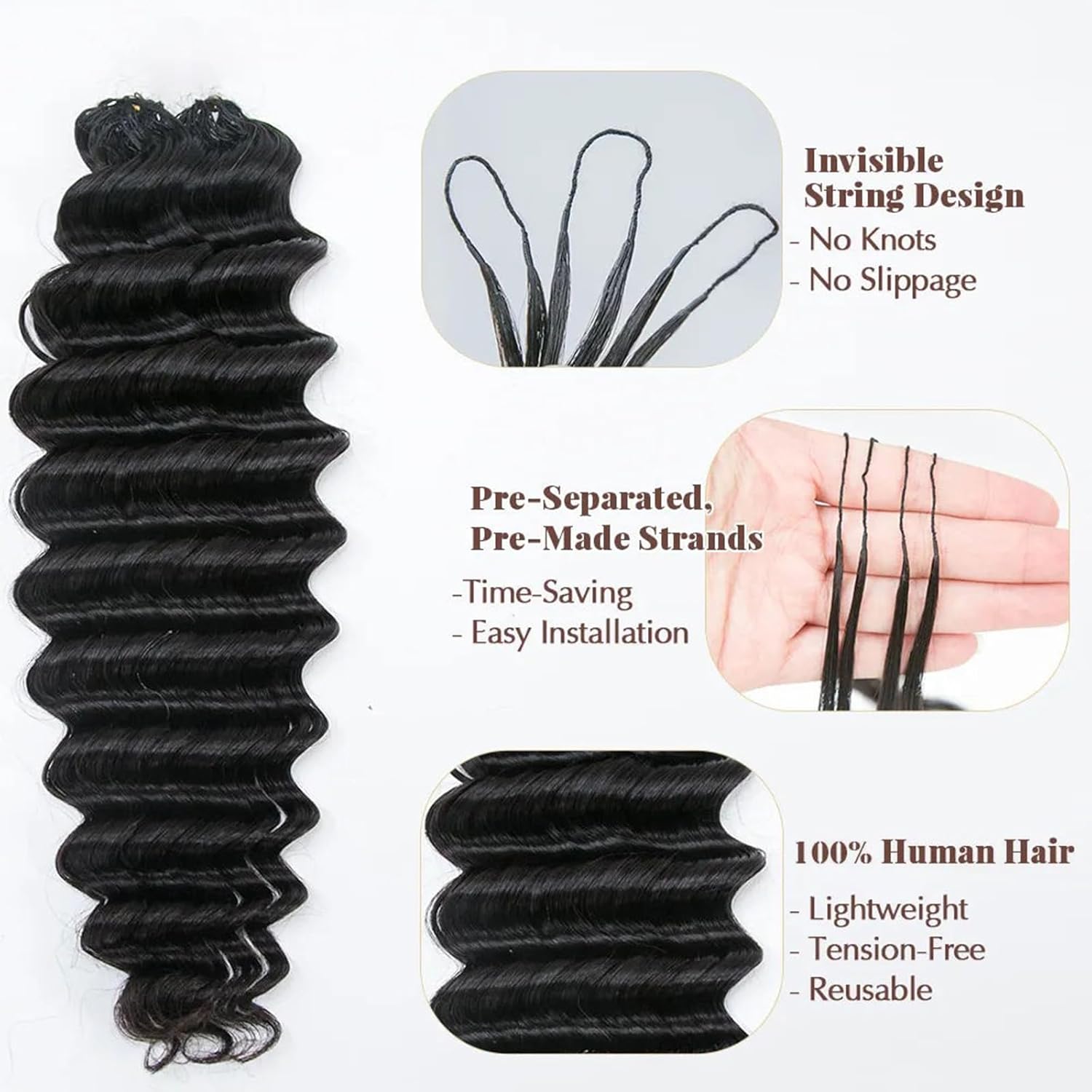 Deep Wave Feather Crochet Haar - Hair Care Color recensie en prijs