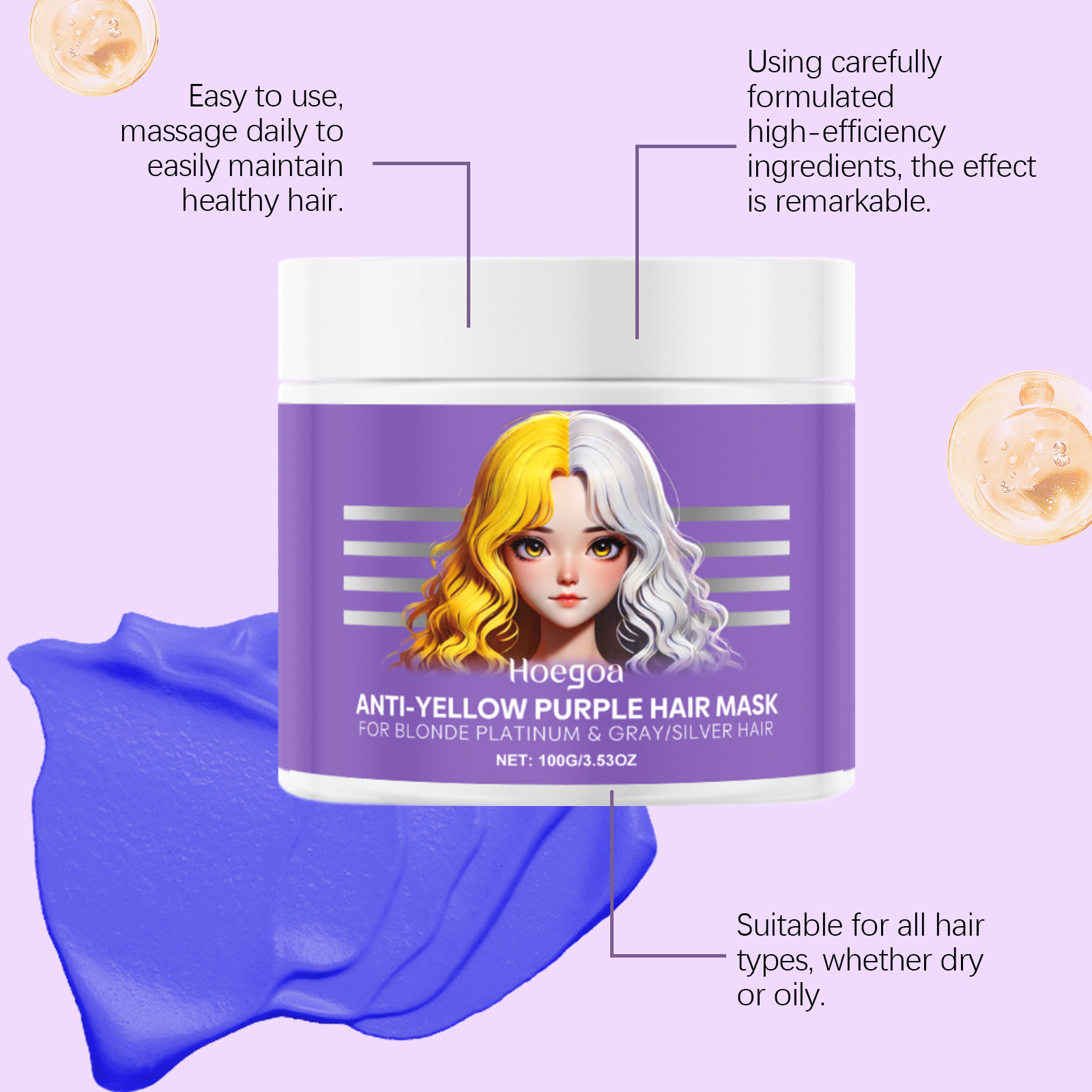 Paars haarmasker bedekken grij - Deep Conditioner Mask recensie en prijs