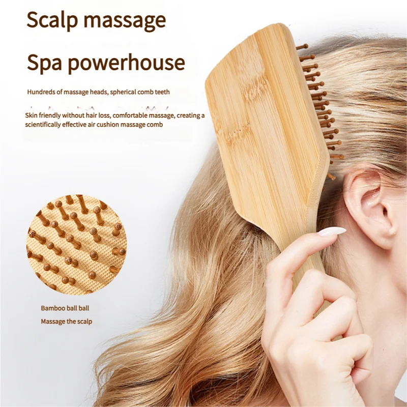 Bamboe Haarborstel Vrouwen Sty - Detangling Wide Comb recensie en prijs