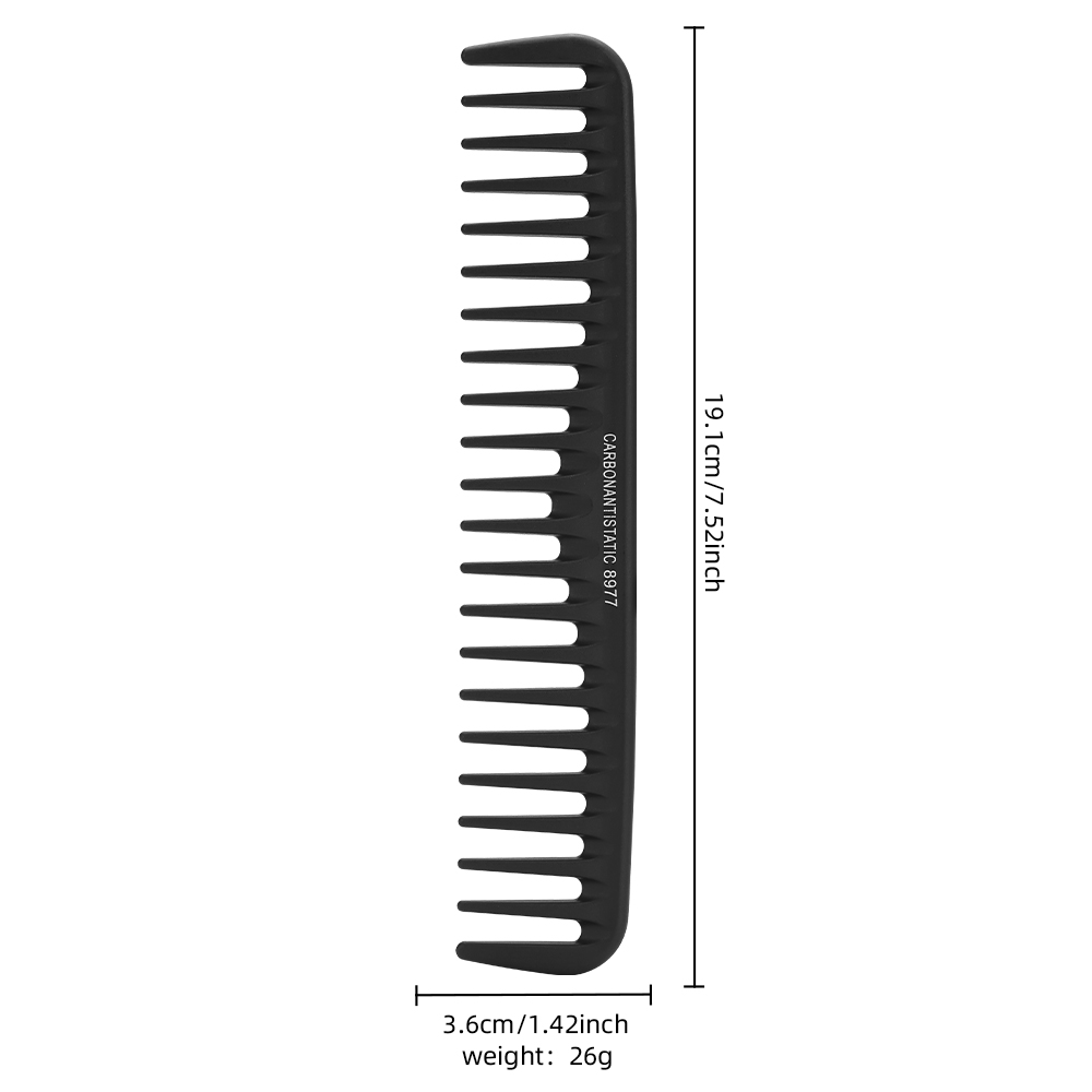 Zwarte Flattop Haarkam met bre - Detangling Wide Comb recensie en prijs