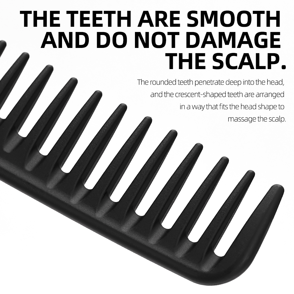 Zwarte Flattop Haarkam met bre - Detangling Wide Comb recensie en prijs