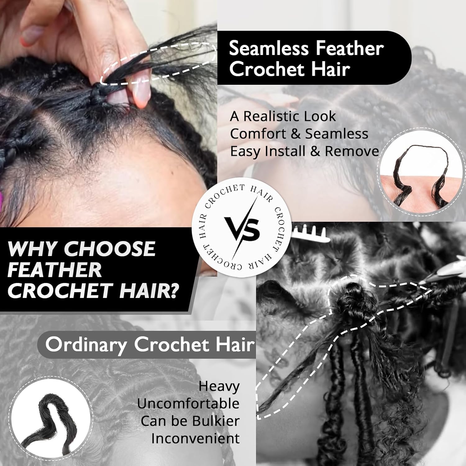 100% Echt Haar Veer Crochet 18 - Hair Care Color recensie en prijs